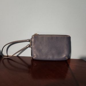 Coach blue wristlet